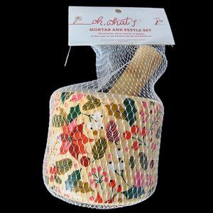 Mortar & Pestle Small Wooden Decorative Mortar & Pestle Holiday Set